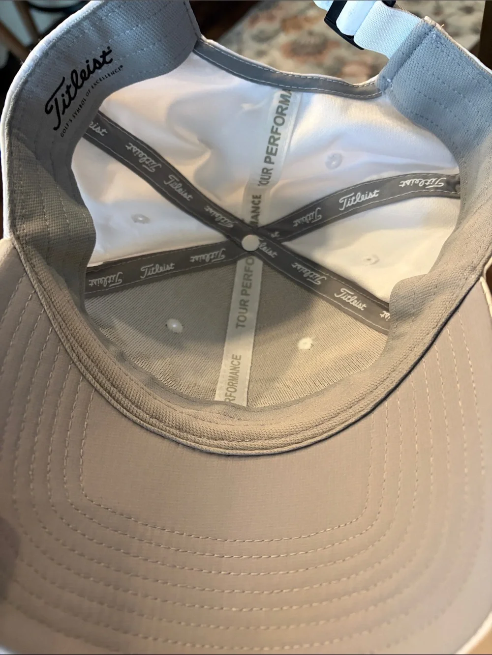 Titleist White Kids Hat with Light Blue Script Logo